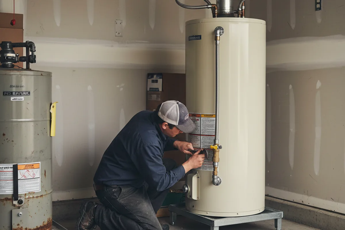 Water heater and shutoff valve replacement in Lissie